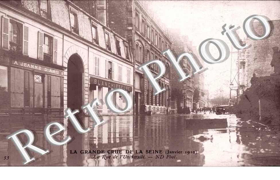 Inondations 1910, Rue de l'Universite