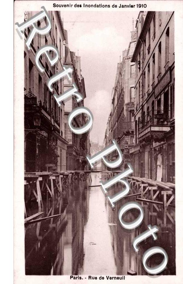 Rue de Verneuil, Inondations janvier 1910