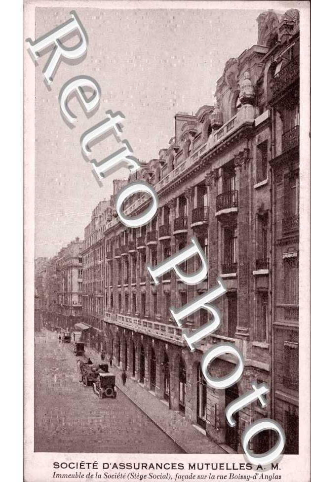 Societe d'Assurances Mutuelles 9 rue Royale et 8 rue Boissy d'Anglas
