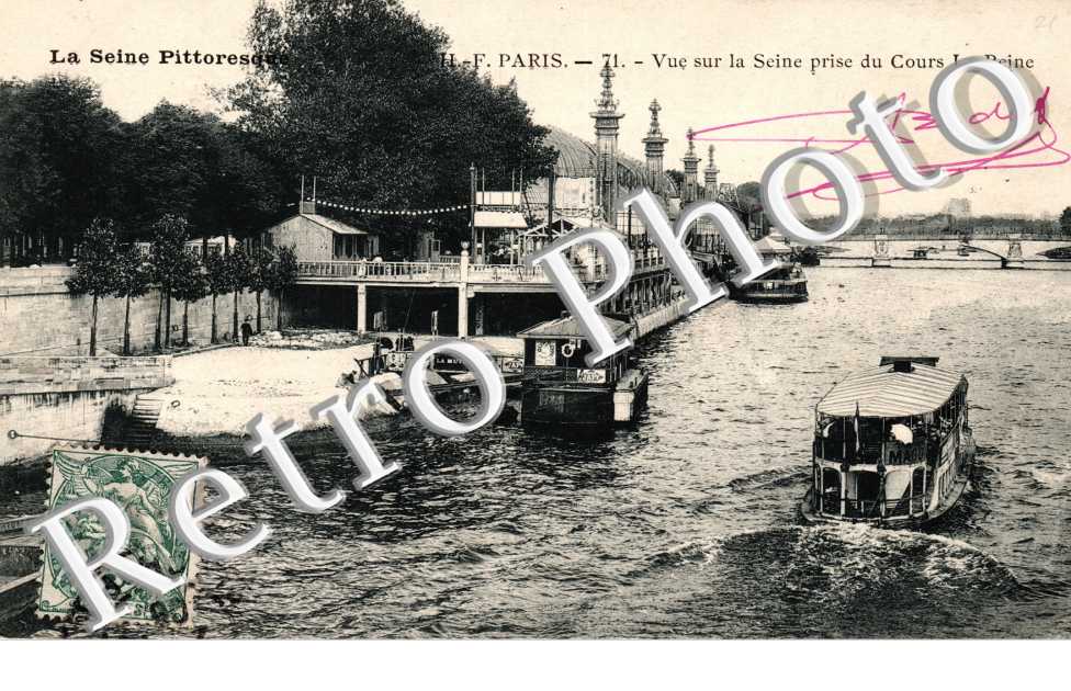 vue sur la Seine prise du cours La Reine