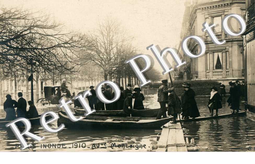 Inondations 1910, Avenue de Montaigne