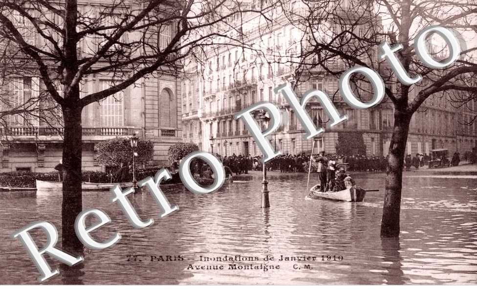Inondations 1910, Avenue Montaigne