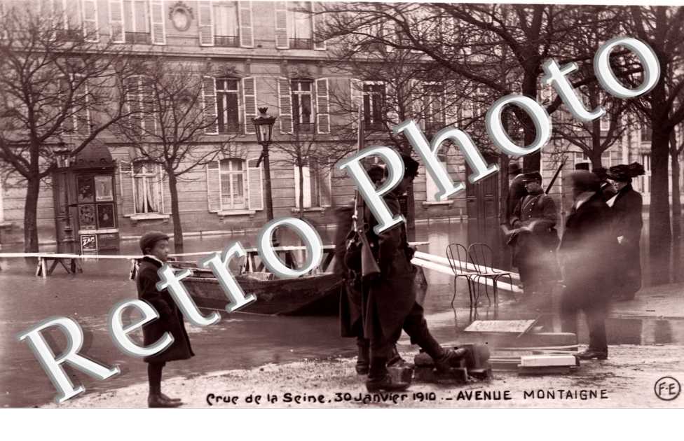 Inondations 1910, Avenue Montaigne
