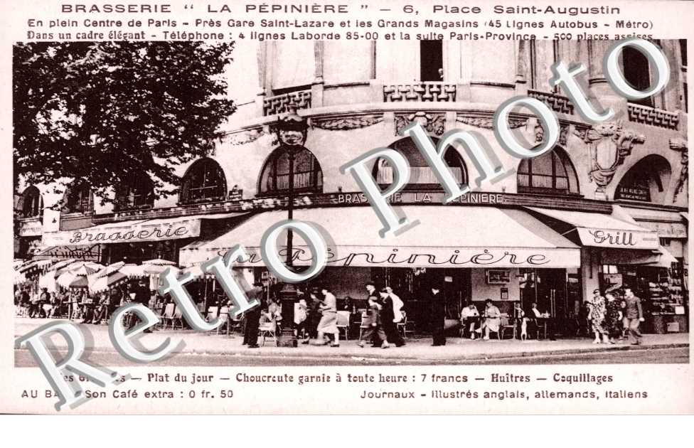 Brasserie La Pepiniere, Place Saint Augustin