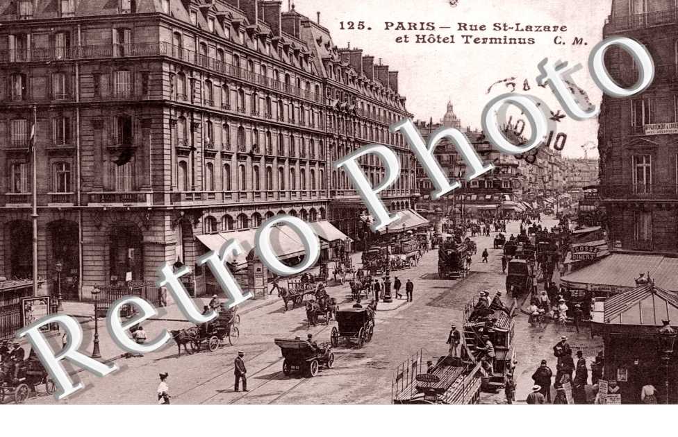 rue Saint Lazare et Hotel Terminus