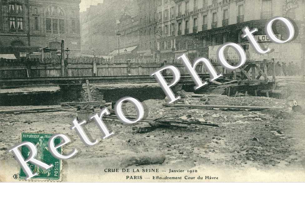 Gare Saint Lazare Cour du Havre Effondrement janvier 1910