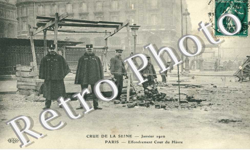 Gare Saint Lazare Cour du Havre Effondrement janvier 1910