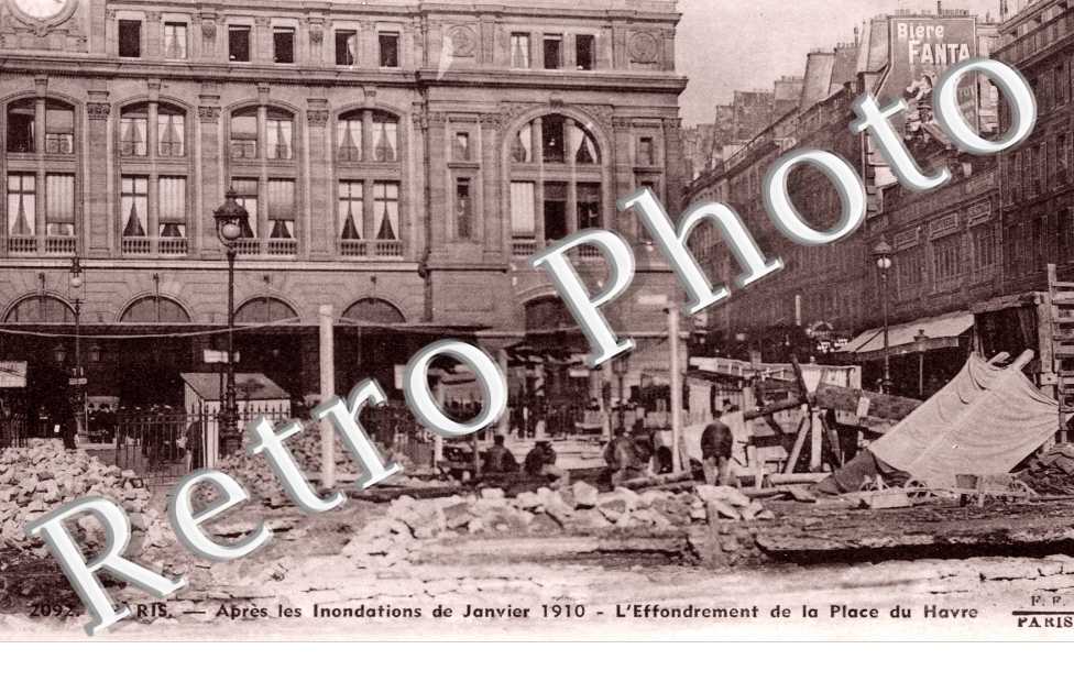 Gare Saint Lazare Cour du Havre Effondrement janvier 1910