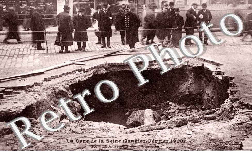 Gare Saint Lazare Cour du Havre Effondrement janvier 1910 angle des rues Caumartin et Saint Lazare