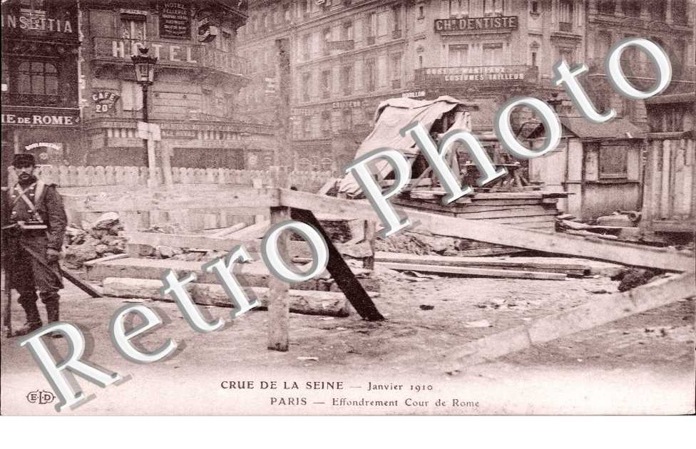 Gare Saint Lazare Cour de Rome Janvier 1910