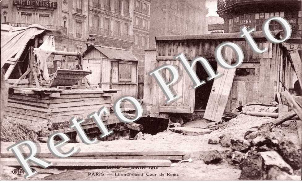 Gare Saint Lazare Cour de Rome Janvier 1910