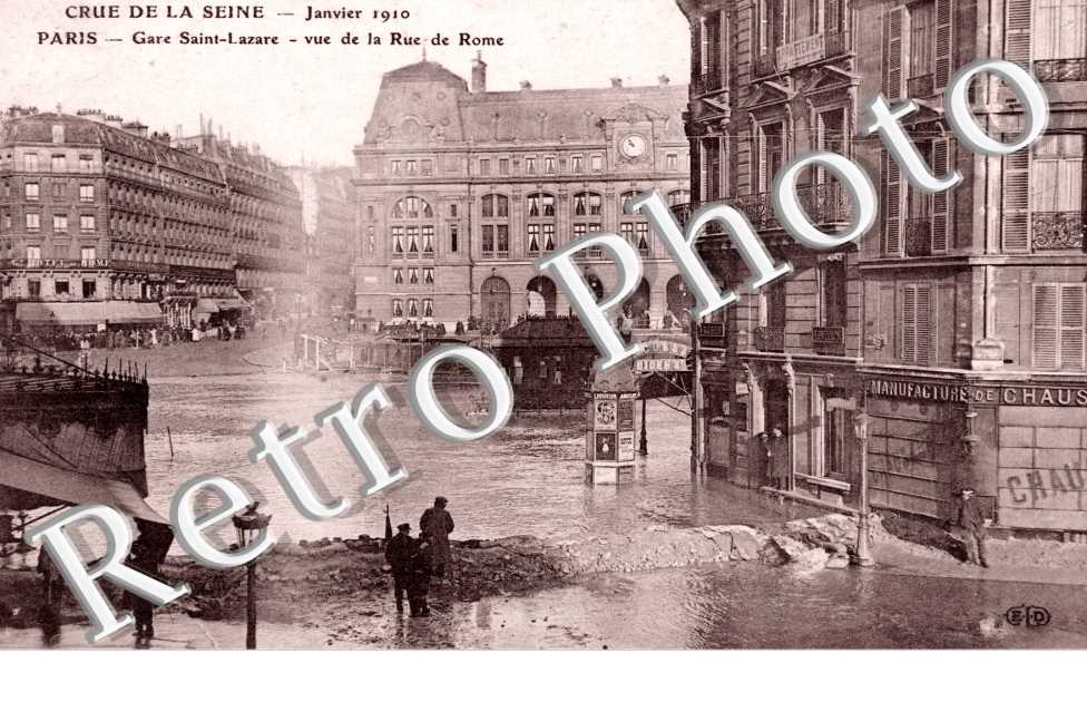 Inondations 1910, Rue Saint Lazare