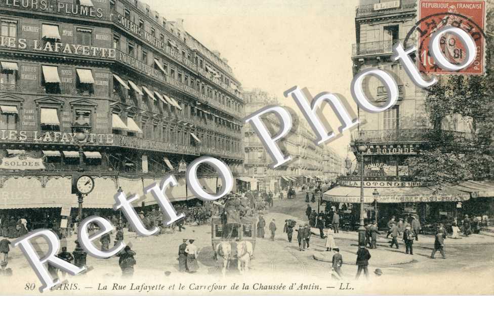Rue Lafayette et Carrefour de la Chaussee d&#039;Antin