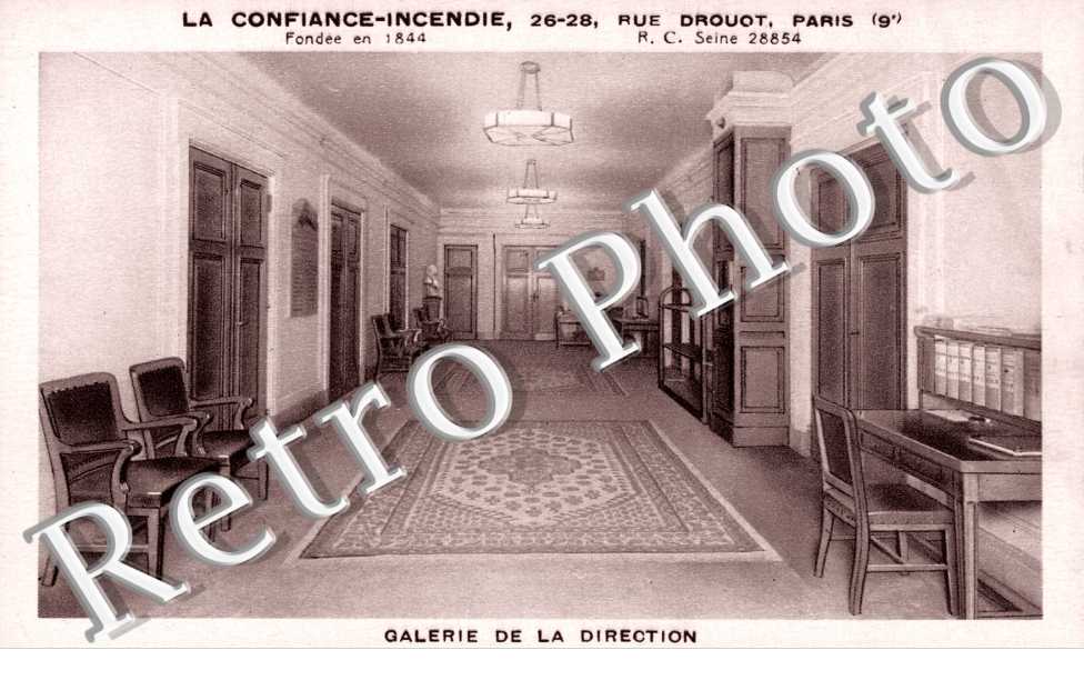 La Confiance Incendie, Rue Drouot Galerie de la Direction