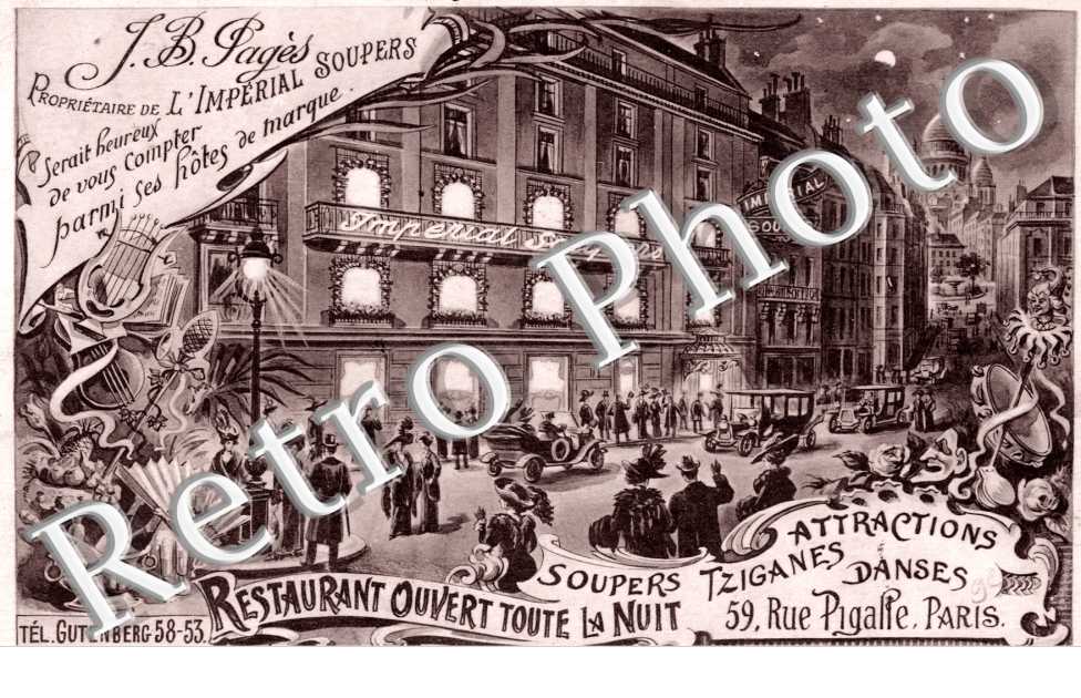 Restaurant Pages, Imperial Soupers, Rue Pigalle