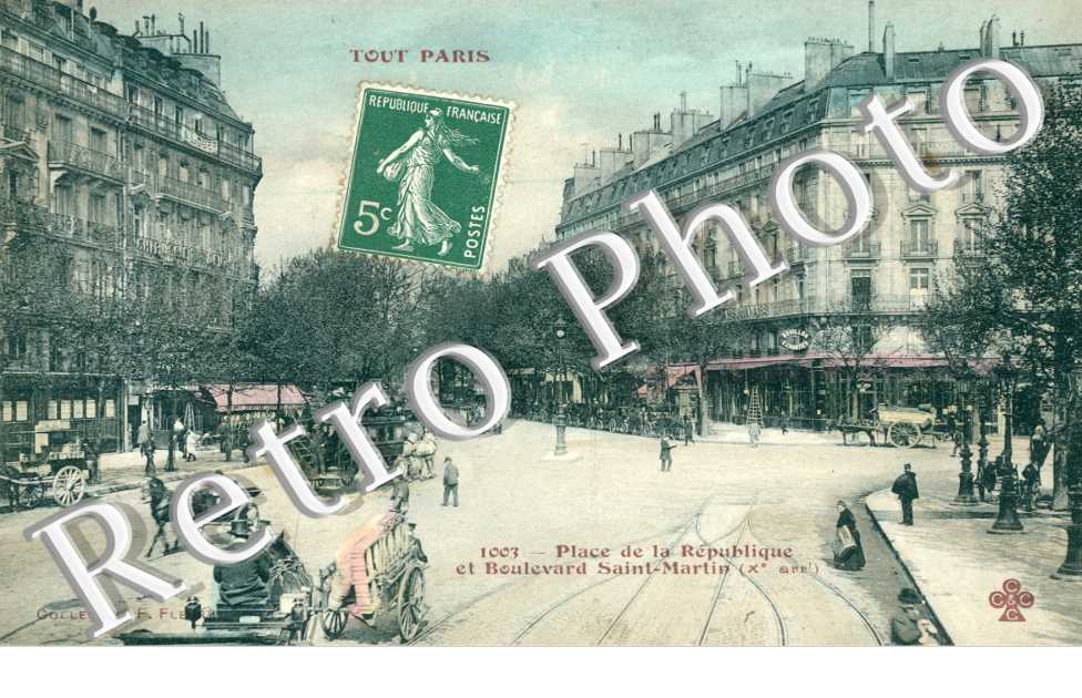 Boulevard Saint Martin et place de la Republique