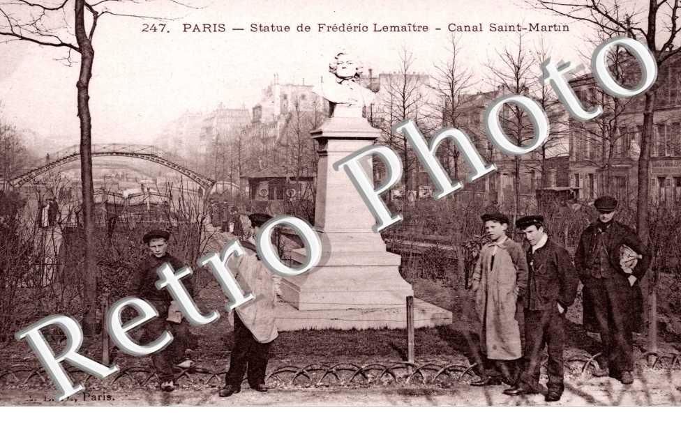 Statue de Frederic Lemaitre Canal Saint Martin