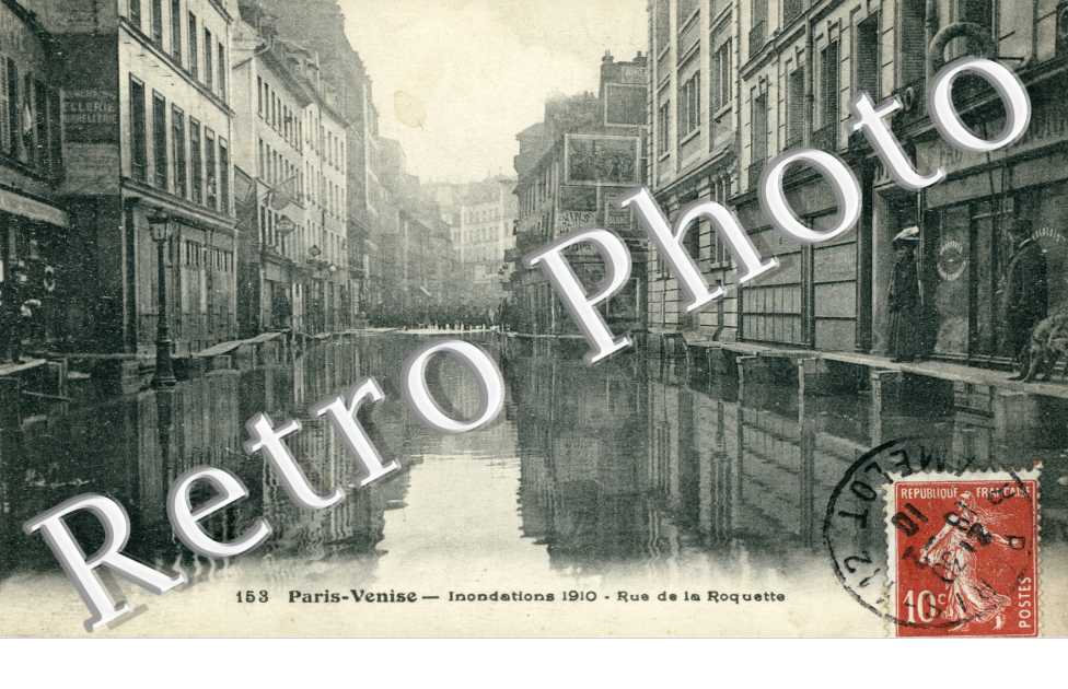 Inondations 1910, Rue de la Roquette