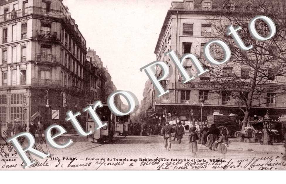 Faubourg du Temple aux boulevard de Belleville et de la Villette