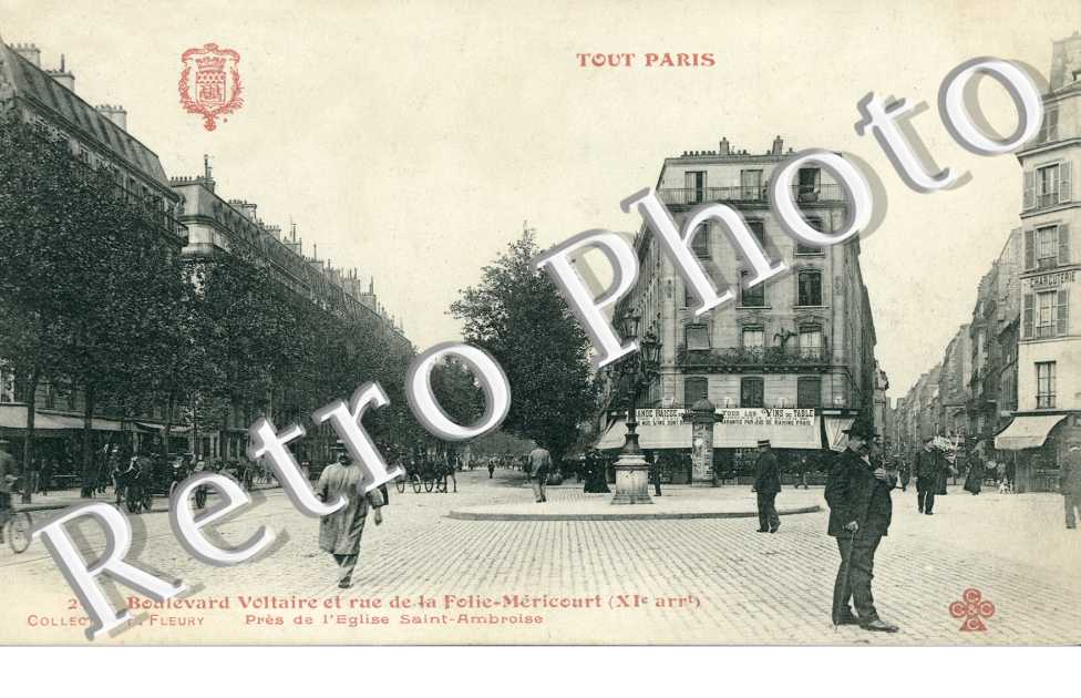 Boulevard Voltaire et Rue de la Folie Mericourt
