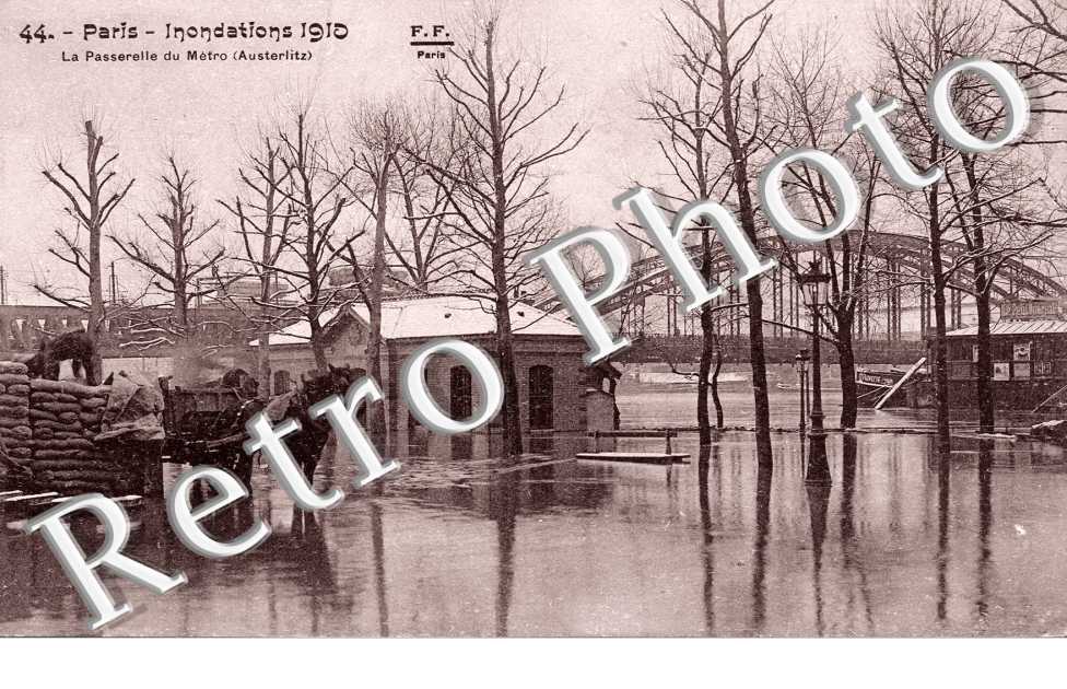 passerelle du Metro Austerlitz, Inondations