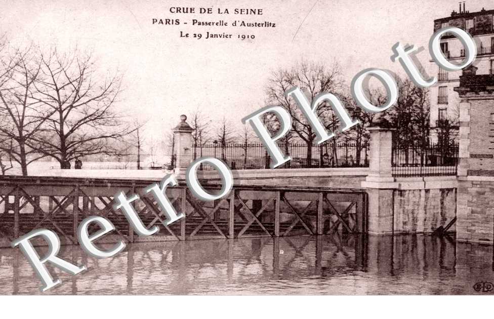 passerelle du Metro Austerlitz, Inondations