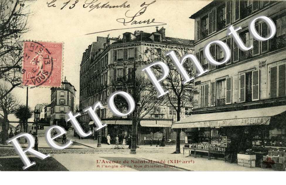 L'avenue de Saint Mande a l'angle de la rue Michel Bizot