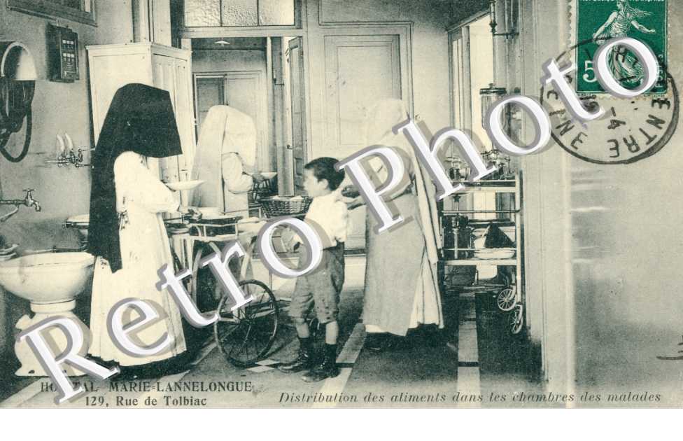Hopital Marie Lannelongue, Rue de Tolbiac, Distribution des aliments dans les chambres