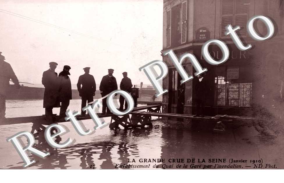 Crue de la Seine 1910, Envahissement du Quai de la Gare
