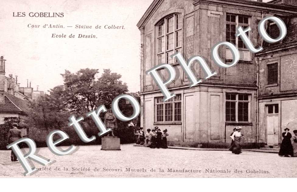 Les Gobelins cour d&#039;Antin statue Colbert ecole de dessin