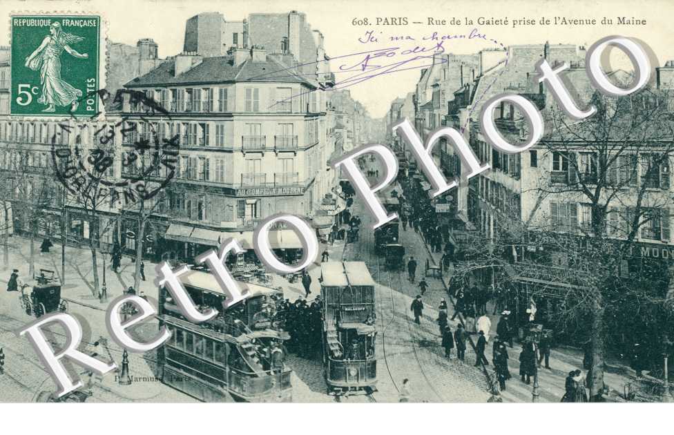 Rue de la Gaite prise de l&#039;Avenue du Maine