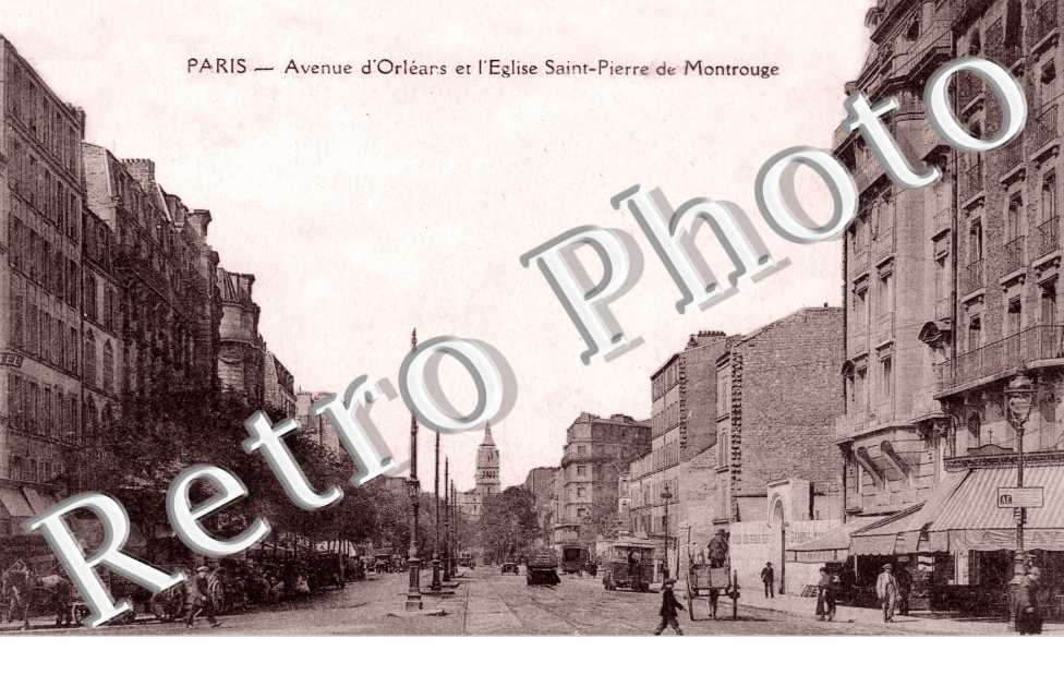 L&#039;Avenue d&#039;Orleans et Eglise Saint Pierre de Montrouge