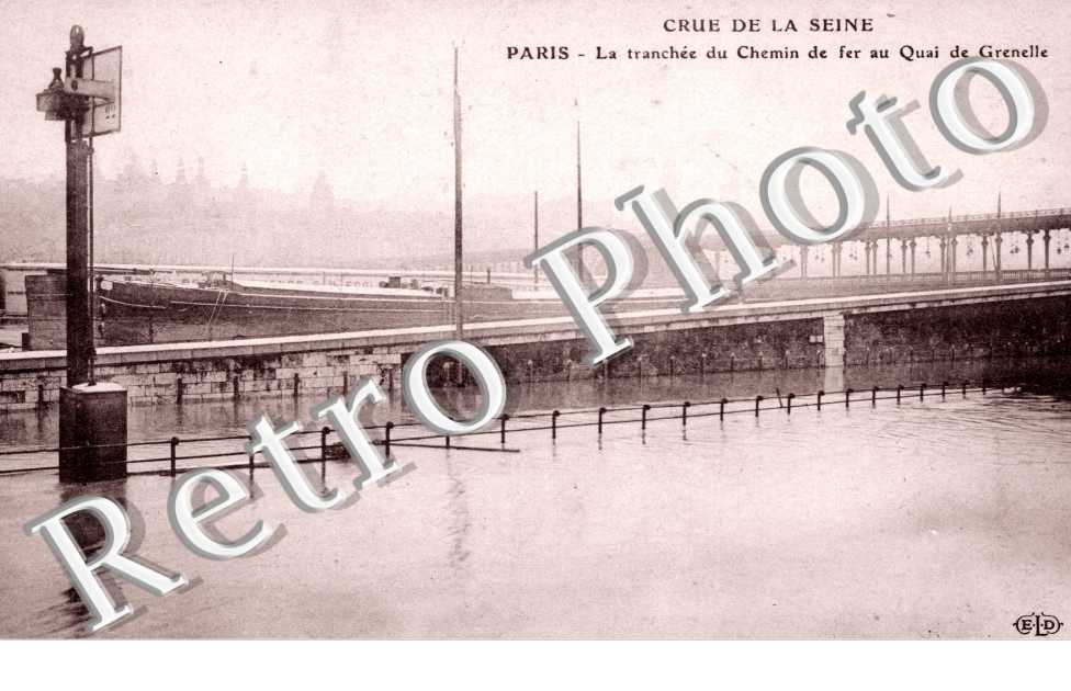 La tranchee du chemin de fer au quai de Grenelle