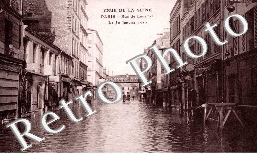 Inondations 1910, Rue de Lourmel