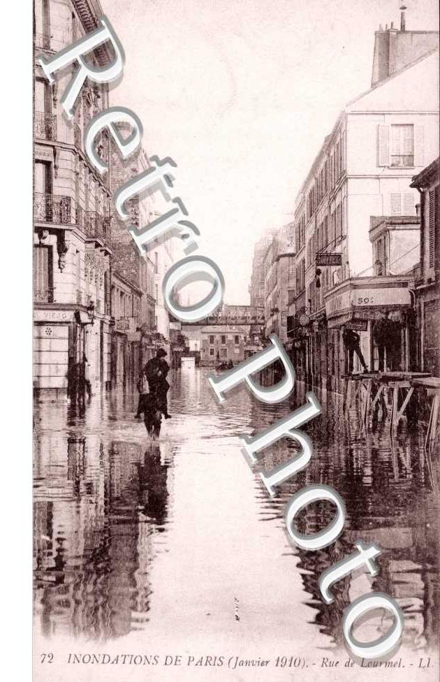 Inondations 1910, Rue de Lourmel