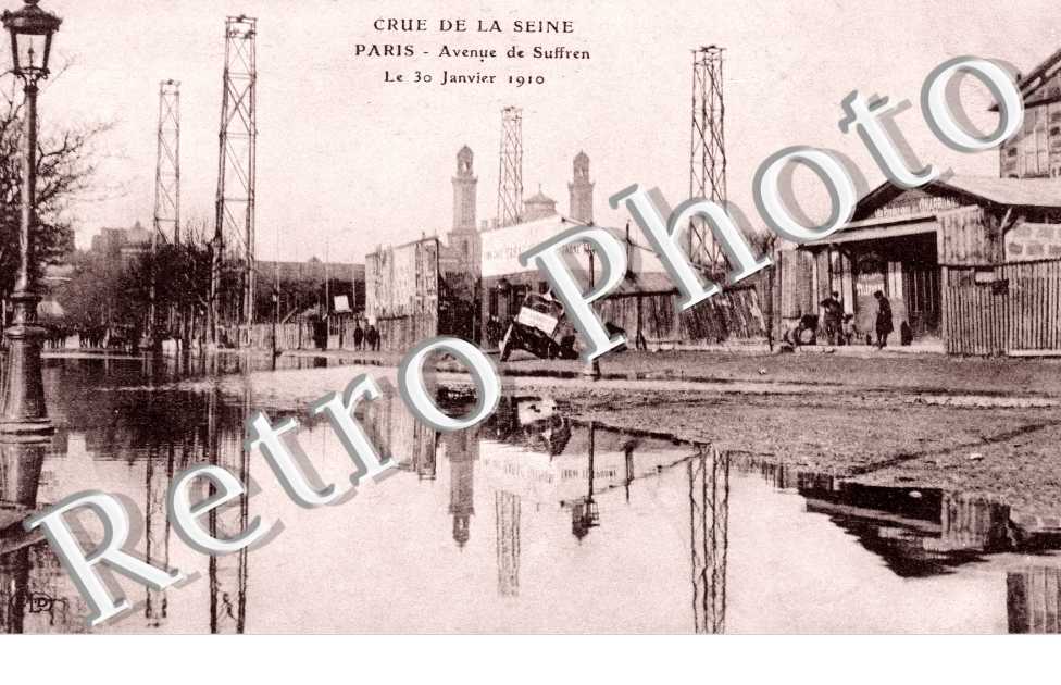 Inondations 1910, Avenue de Suffren