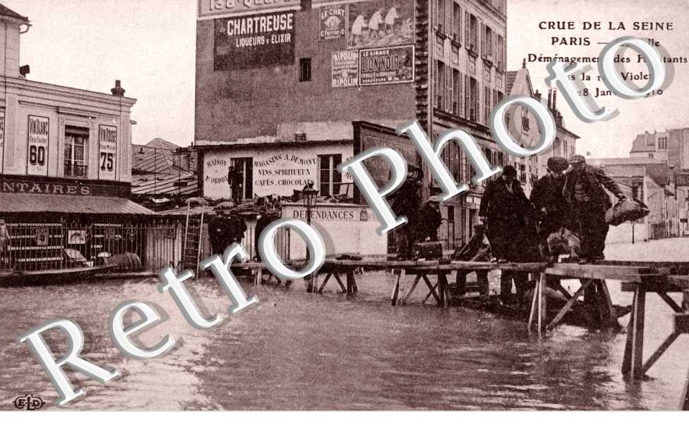 Crue de la Seine, Demenagement des Habitants Rue Violet