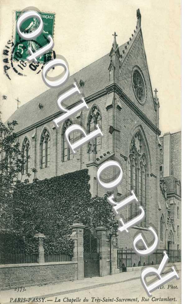 PASSY  la chapelle du Tres-Saint Sacrement, rue Cortambert