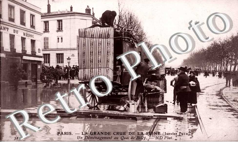 Crue de la Seine 1910, Demenagement au Quai de Billy