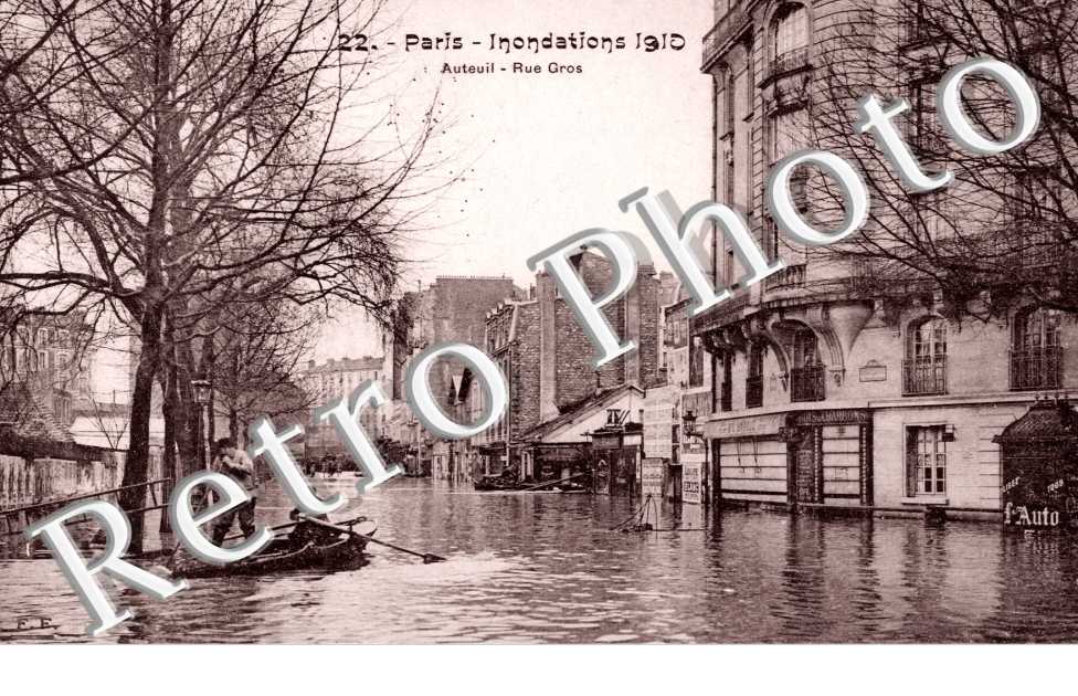 Auteuil - Inondations 1910, Rue Gros