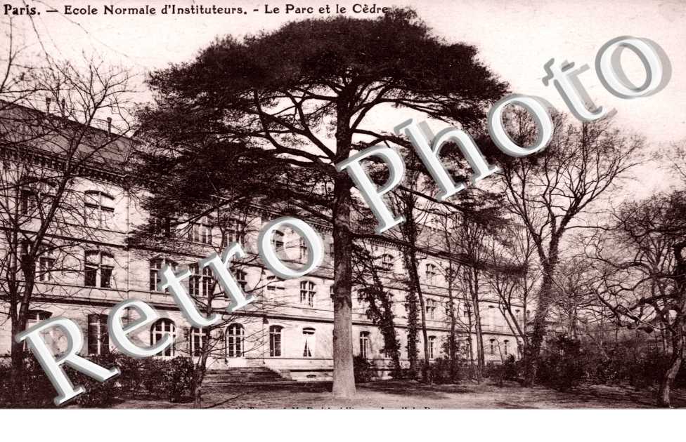 Ecole Normale d'Instituteurs, le Parc et le Cedre Rue Molitor