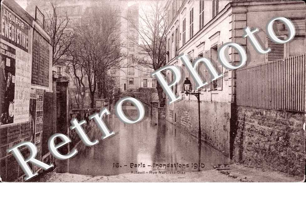 Auteuil - Paris Innondations 1910, Rue Narcisse Diaz