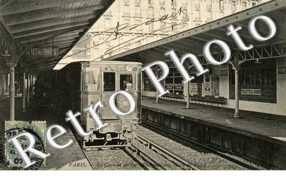 le chemin de fer metropolitain, gare de Passy