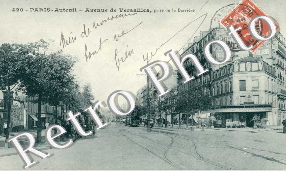 Avenue de Versailles prise de la Barrière