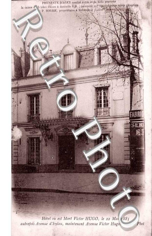 Avenue Victor Hugo Hotel ou est mort Victor Hugo