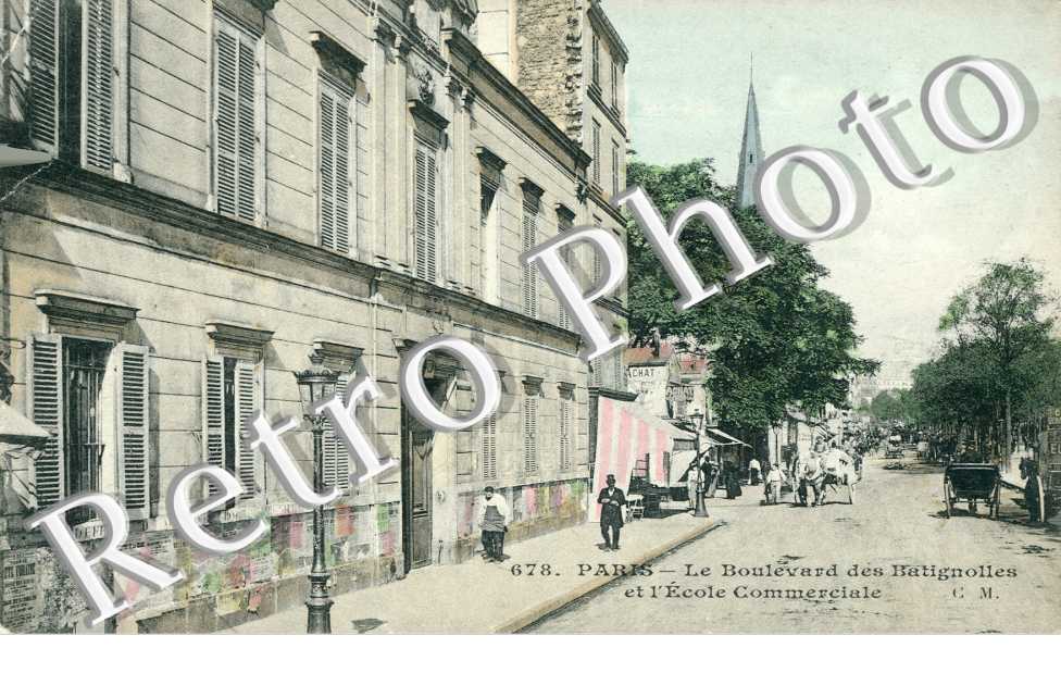 Boulevard des Batignolles et Ecole Commerciale