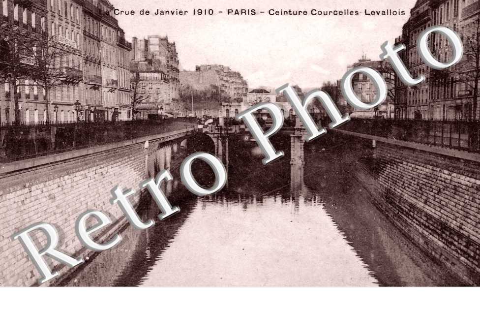 Ceinture Courcelles Levallois Crue de la Seine 1910,