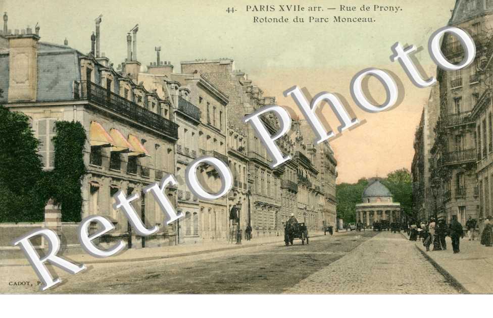 La Rue de Prony et la Rotonde du Parc Monceau