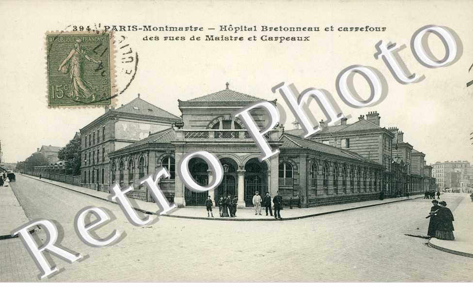 Hopital Bretonneau et carrfour des rues de Maistre et Carpeaux