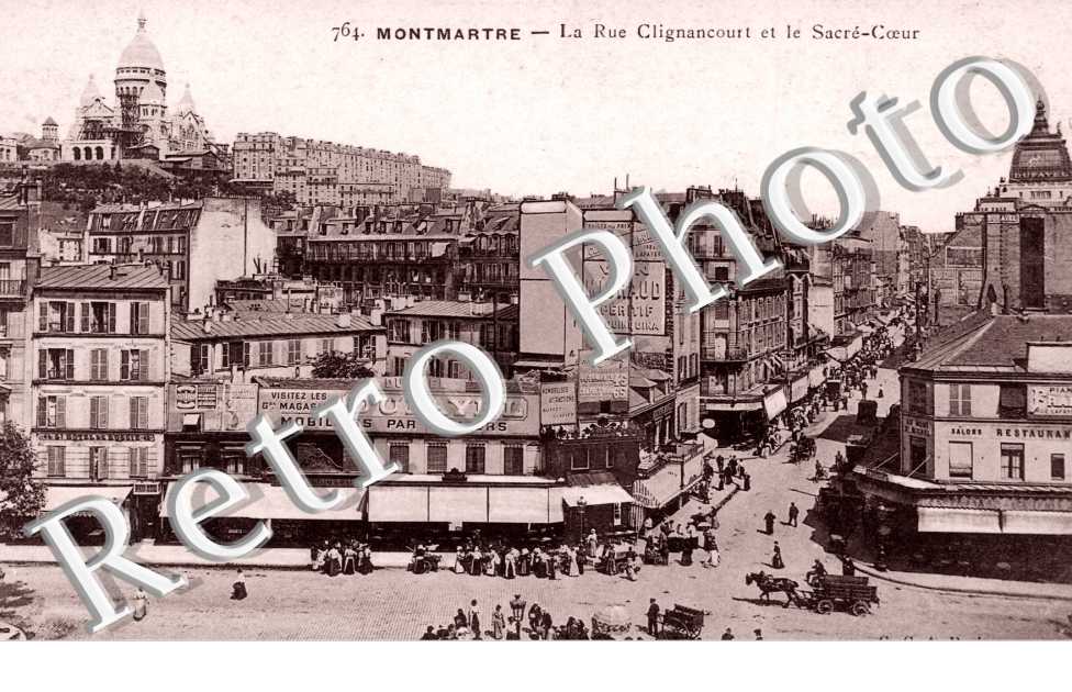 Rue de Clignancourt et le Sacre Coeur